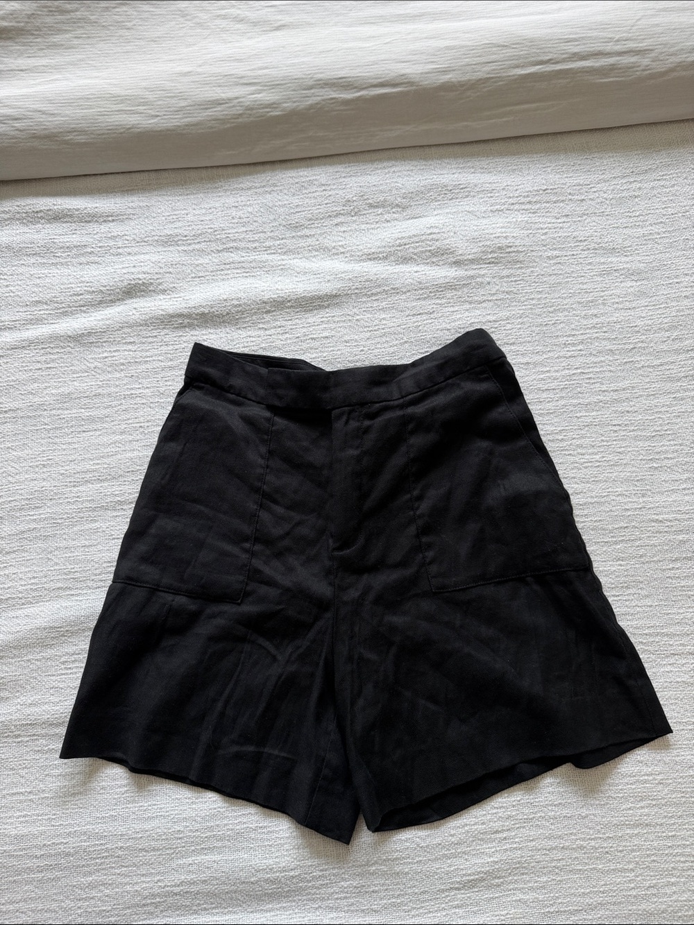 Banana Republic Black High-Waist Tailored Shorts